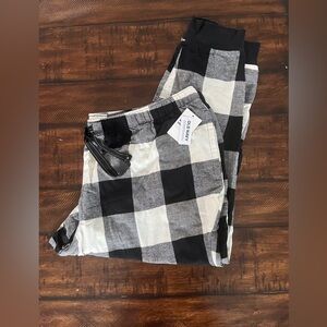 Old Navy: Black and White Pajama Pants